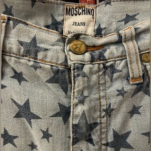 Vintage Rare Moschino Peace Sign Jeans Denim Size 26/27